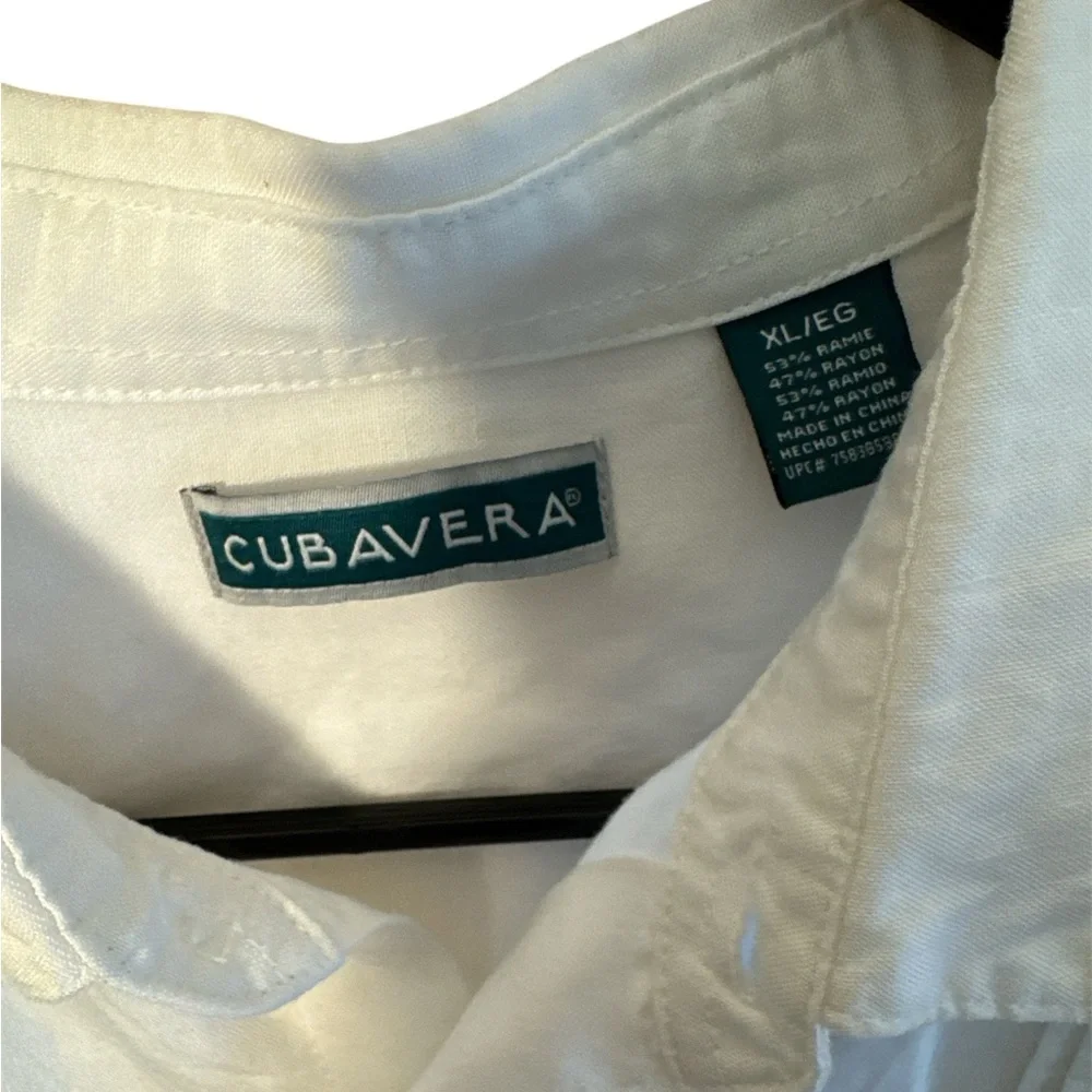 Cubavera Short Sleeve Shirt Mens Sz XL Cream, Beach Wedding, Vacation, Cruise​ - Picture 5 of 6